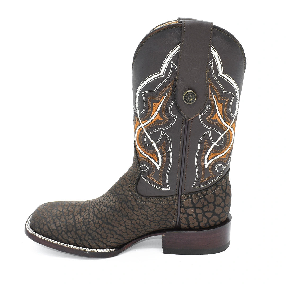 Bota Caballero Cuello de Toro Suela de Cuero Horma Bulldog