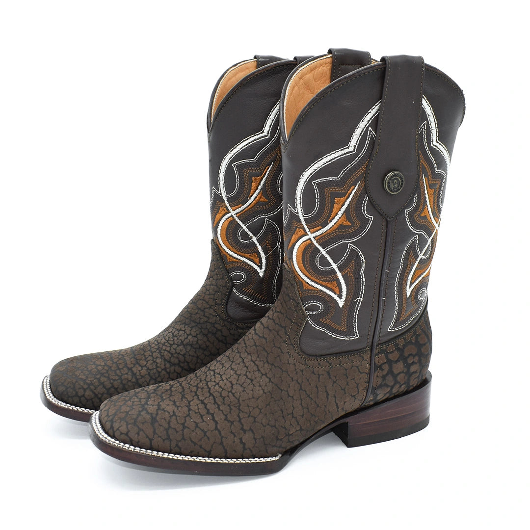 Bota Caballero Cuello de Toro Suela de Cuero Horma Bulldog