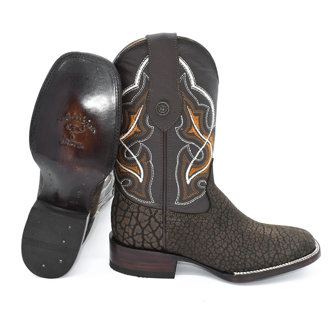Bota Caballero Cuello de Toro Suela de Cuero Horma Bulldog