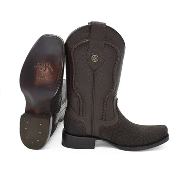 Bota Caballero Cuello Toro Suela de Cuero Horma Dubai Tejido