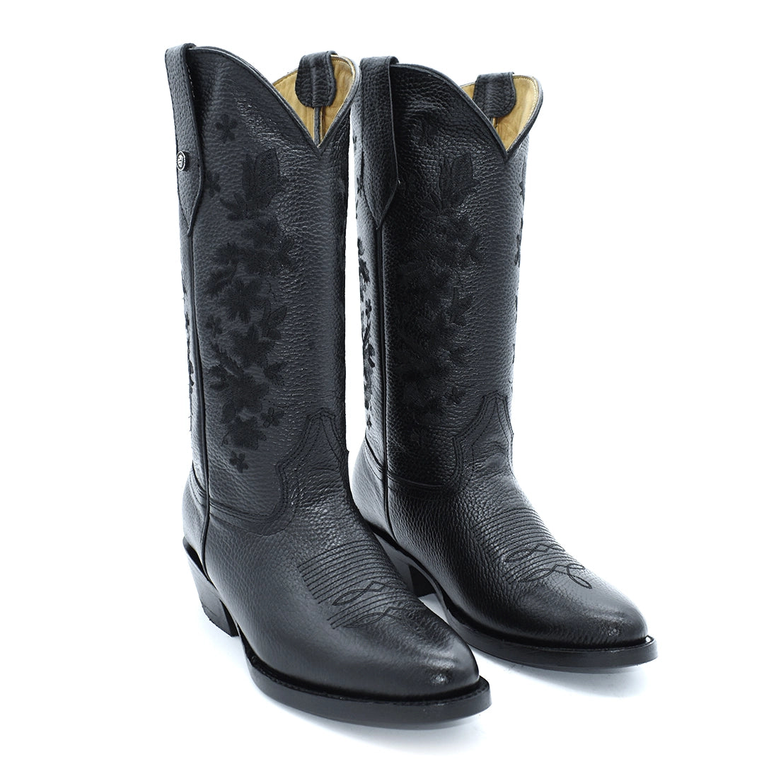 Bota Dama Bordada Grizzly Horma Oval