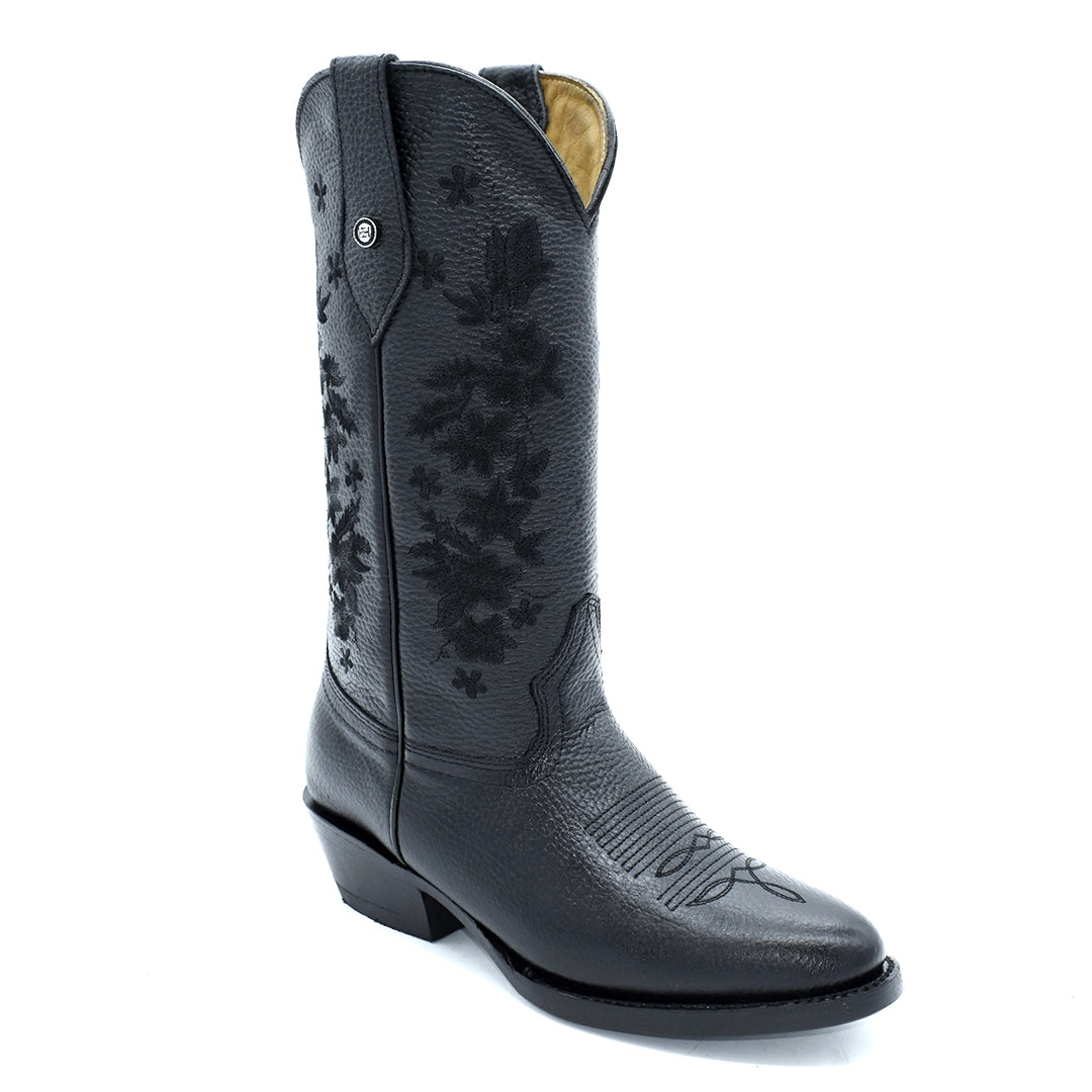 Bota Dama Bordada Grizzly Horma Oval