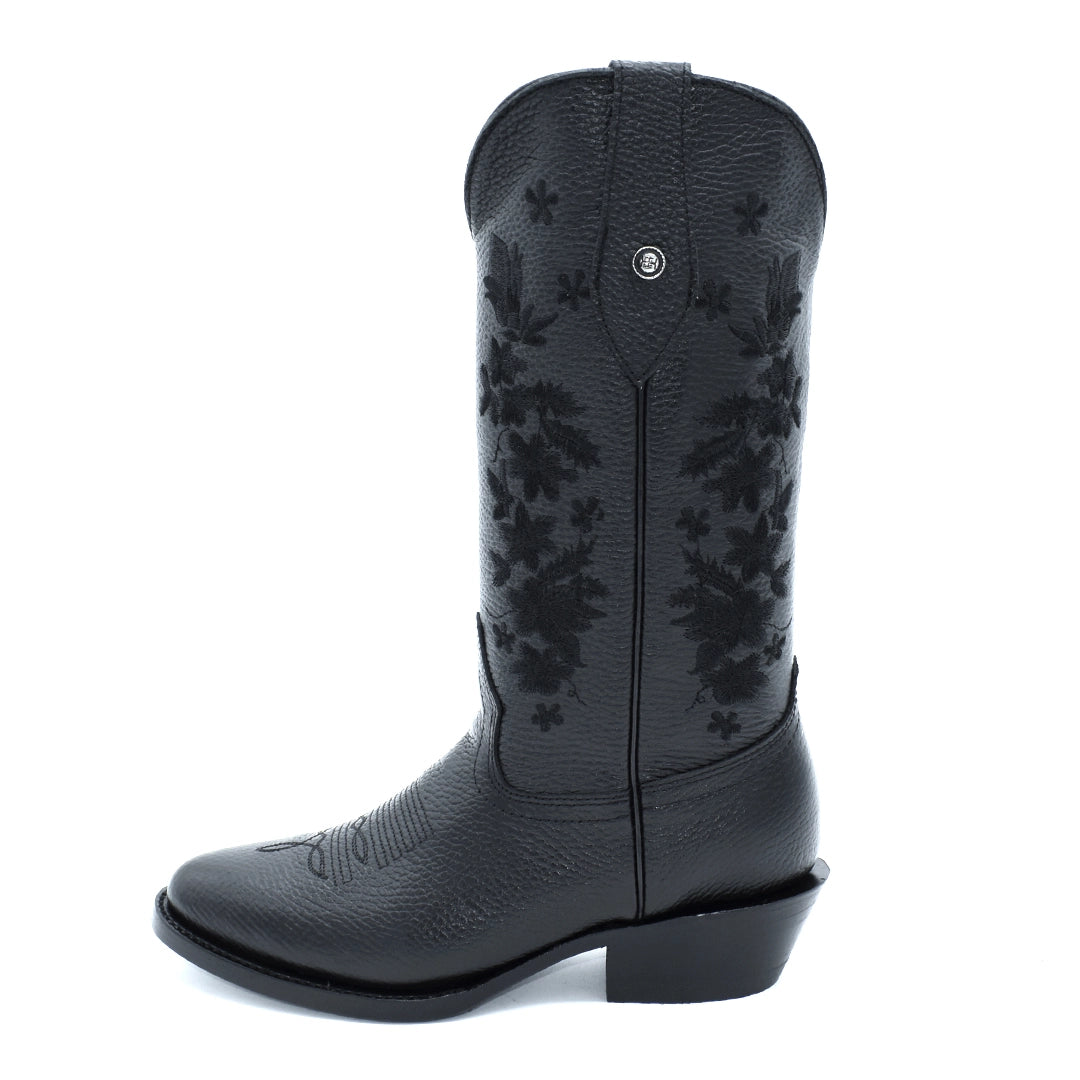 Bota Dama Bordada Grizzly Horma Oval