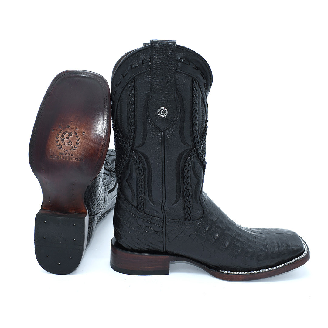 Bota Caballero Cocodrilo Horma Bulldog